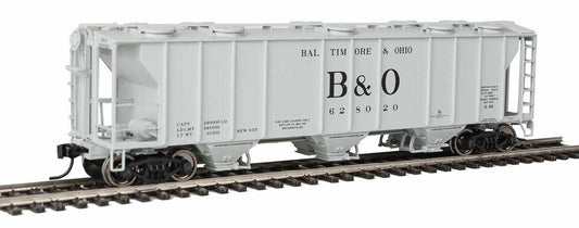 HO 50' Pullman-Standard PS-2 2893 3-Bay Covered Hopper Ready to Run Baltimore & Ohio #628020 (910-7009)