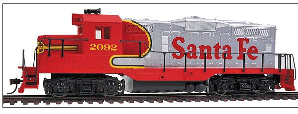 HO Emd Gp9M Standard DC Santa Fe #2092 Warbonnet Red, Silver (931-113)