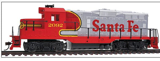 HO Emd Gp9M Standard DC Santa Fe #2092 Warbonnet Red, Silver (931-113)