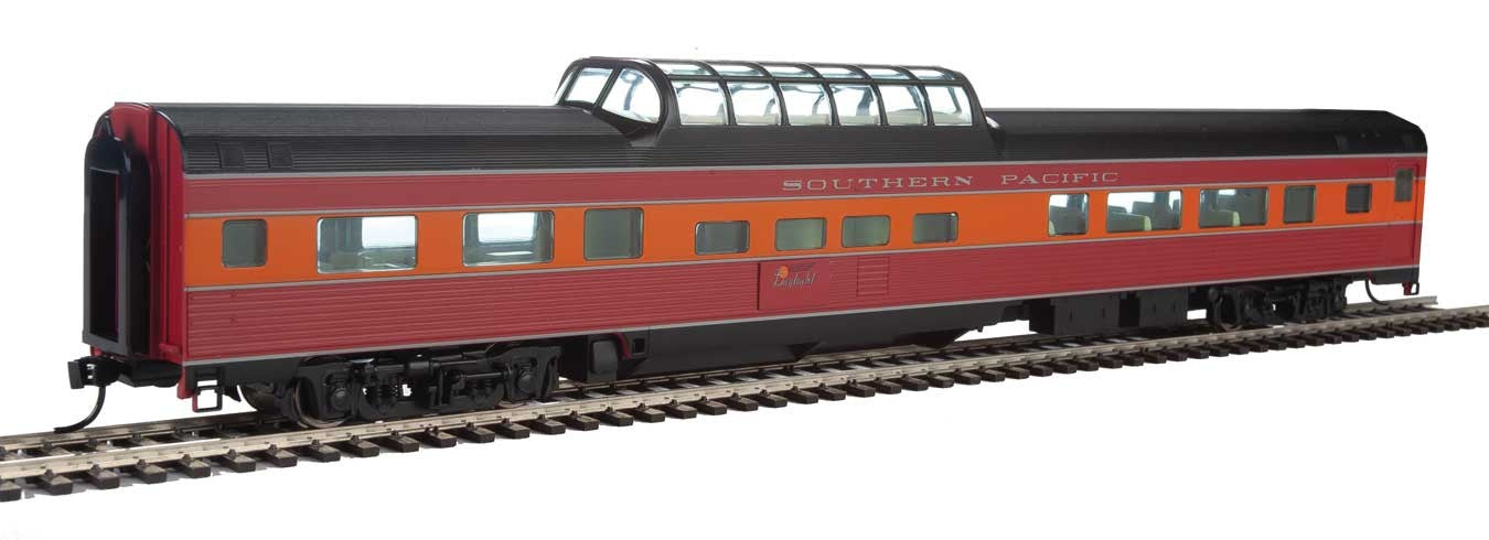 HO 85' Budd Dome Coach Ready to Run Southern Pacific Daylight Red, Orange, Black (910-30407)