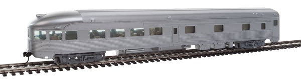 HO 85' Budd Observation Ready to Run Painted, Unlettered Silver (910-30350)