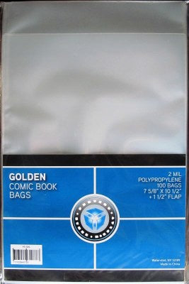 GOLD THICK COMIC BAGS 7 5/8 (MBBPSGOL)