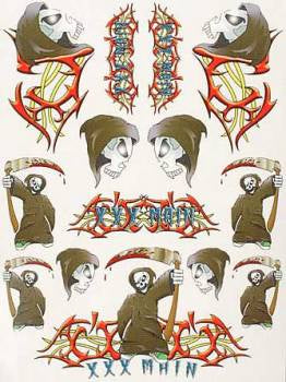 Tribal Death Sticker Sheet (XXXS019)