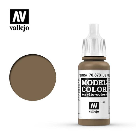 Model Color US Field Drab Acrylic Paint 18ml Bottle (VLJ70873)