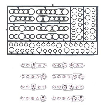 1/24 Street Rod Gauges #1 White (DTM-2300WHT)