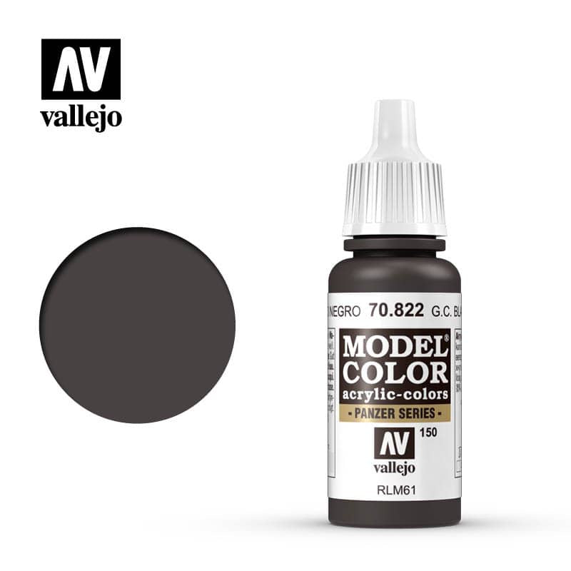 Model Color German Camouflage Black Brown Acrylic Paint 18ml Bottle (VLJ70822)