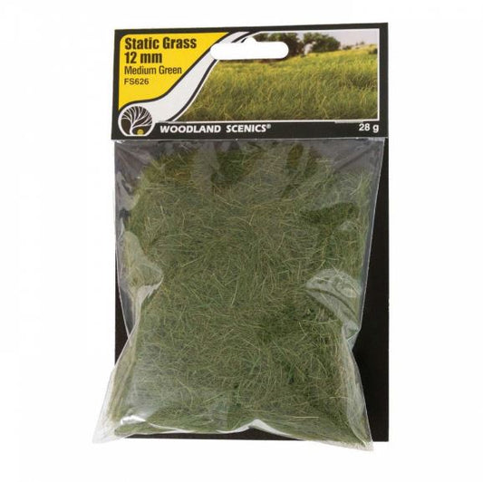 Static Grass, Medium Green 12Mm (WOOFS626)