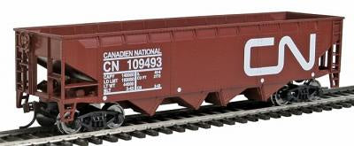 HO Offset Hopper Ready to Run Canadian National Brown, White Large Logo (931-1424)