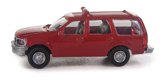 HO Assembled Ford Expedition Special Service Vehicle Red with Fire Command Decals (949-12040)