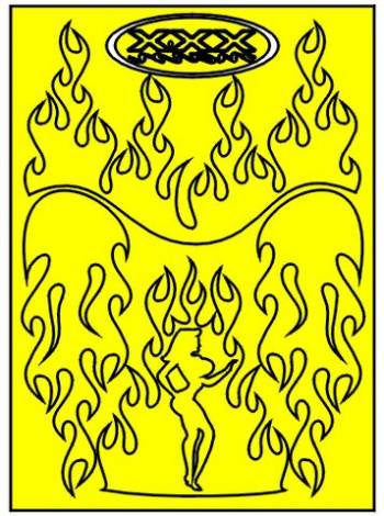 Fire Woman Paint Mask (XXXM053L)
