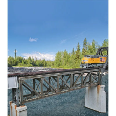 HO 109' Single-Track Pratt Deck Truss Railroad Bridge Kit (933-4520)