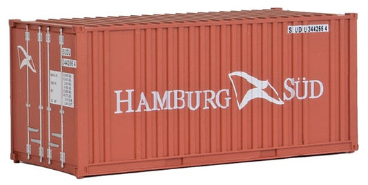 HO Assembled 20' Corrugated Container with Flat Panel Hamburg Sud (949-8006)