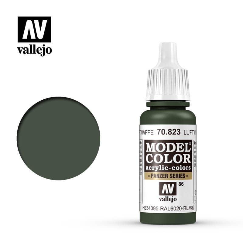Model Color Luftwaffe Camouflage Green Acrylic Paint 18ml Bottle (VLJ70823)