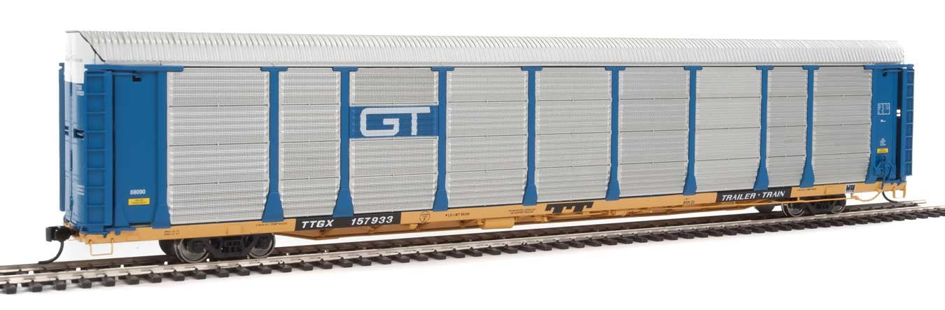 HO 89' Thrall Bi-Level Auto Carrier Ready To Run Grand Trunk Western GTW TTGX #157933 (920-101334)