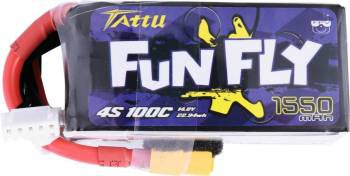1550MAH 100C 14.8V 4S1P W/XT60 (TAA15504S10X6)
