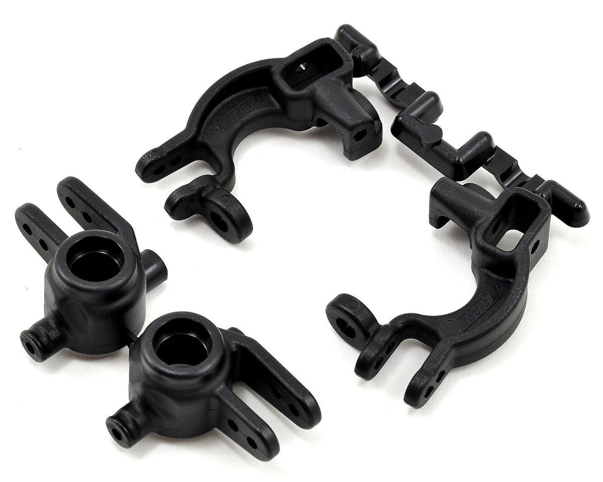 Black Caster and Spindle Block Set for Slash/Rustler/Stampede/Hoss 4x4 (RPM73592)