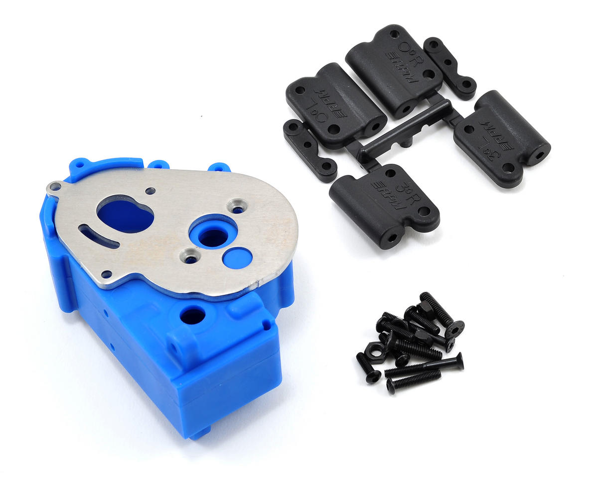 Blue Hybrid Gearbox Housing and Rear Mounts for Bandit/Rustler/Slash/Stampede (RPM73615)