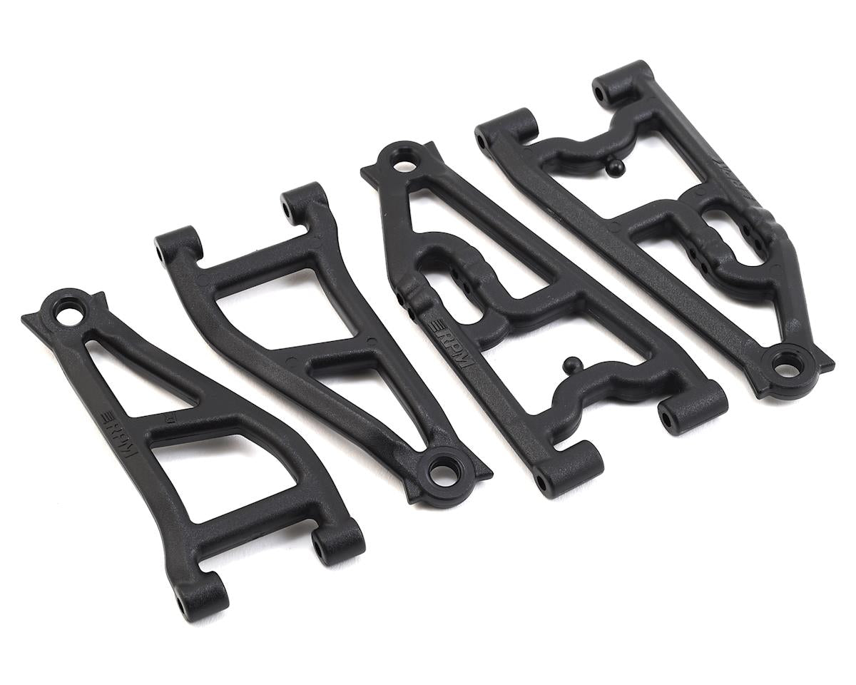 Black Front Upper and Lower Suspension Arm Set for Baja Rey (RPM73882)