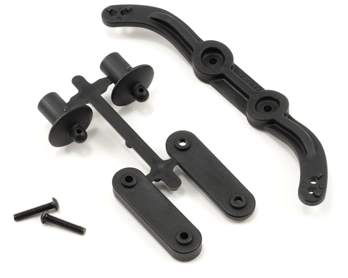 Black Adjustable Body Mount Set for Slash 4x4 (RPM73932)