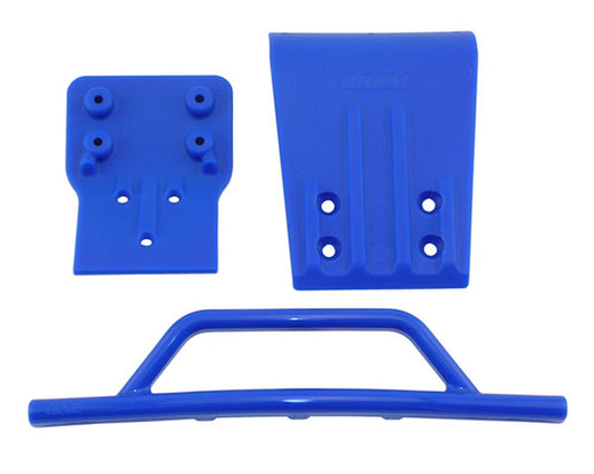 Blue Front Bumper and Skid Plate for Slash 4x4 (RPM80025)