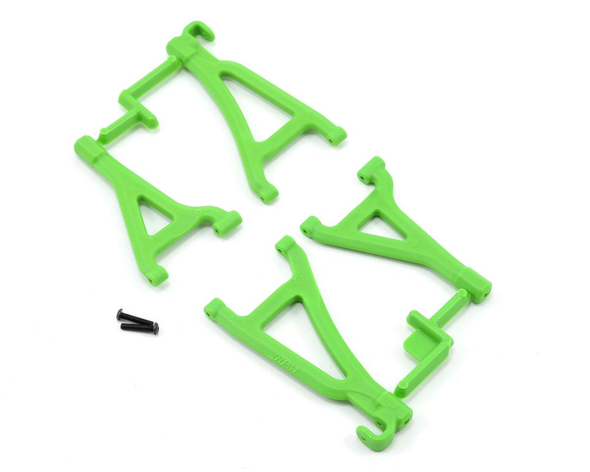 Green Front Upper and Lower A-Arm Set (Green) (1/16 E-Revo) for 1/16 E-Revo (4) (RPM80694)