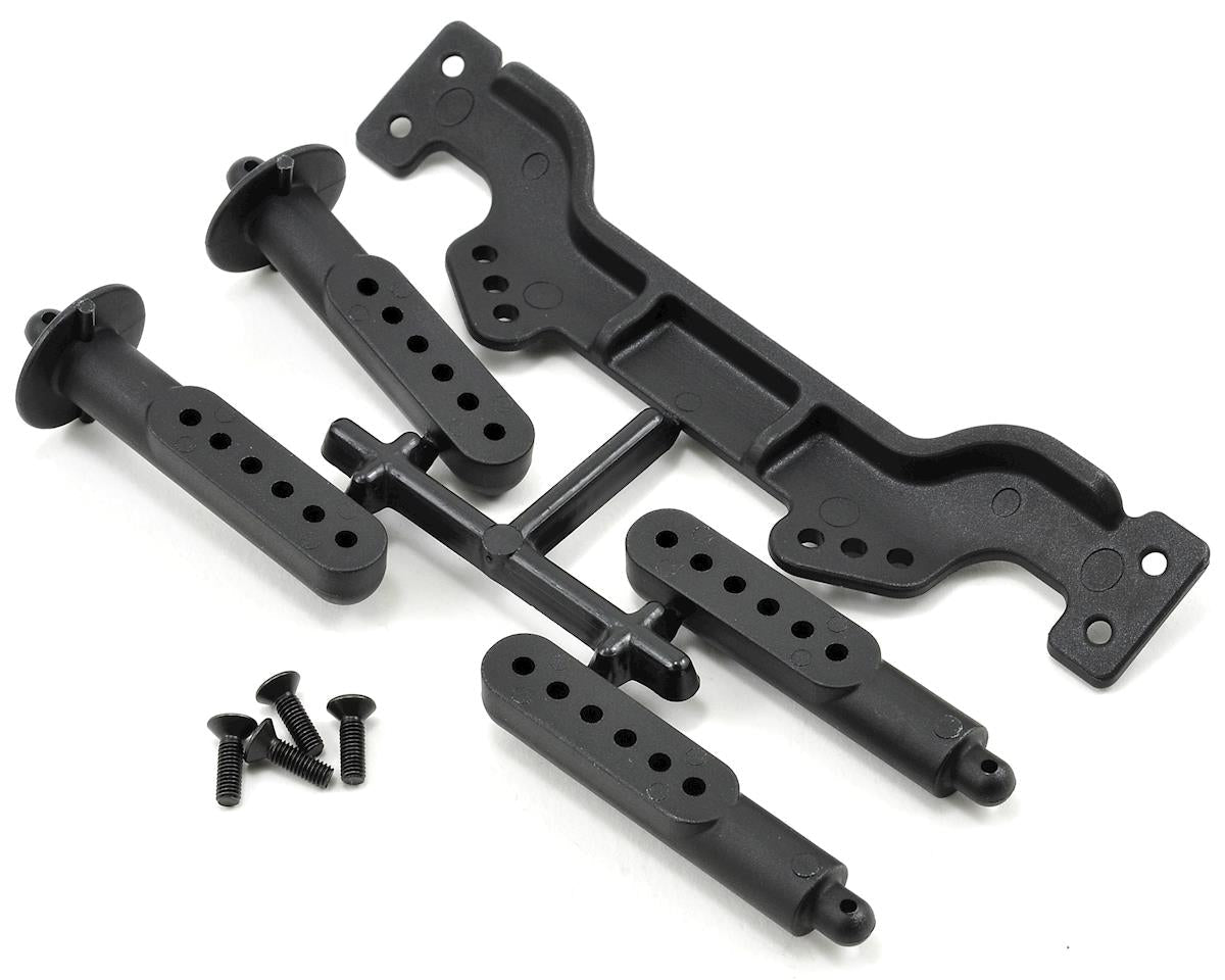 Adjustable Black Front Body Mount Set for Slash/Stampede/Nitro Slash/Nitro Stampede (RPM81122)