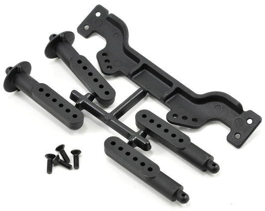 Adjustable Black Front Body Mount Set for Slash/Stampede/Nitro Slash/Nitro Stampede (RPM81122)