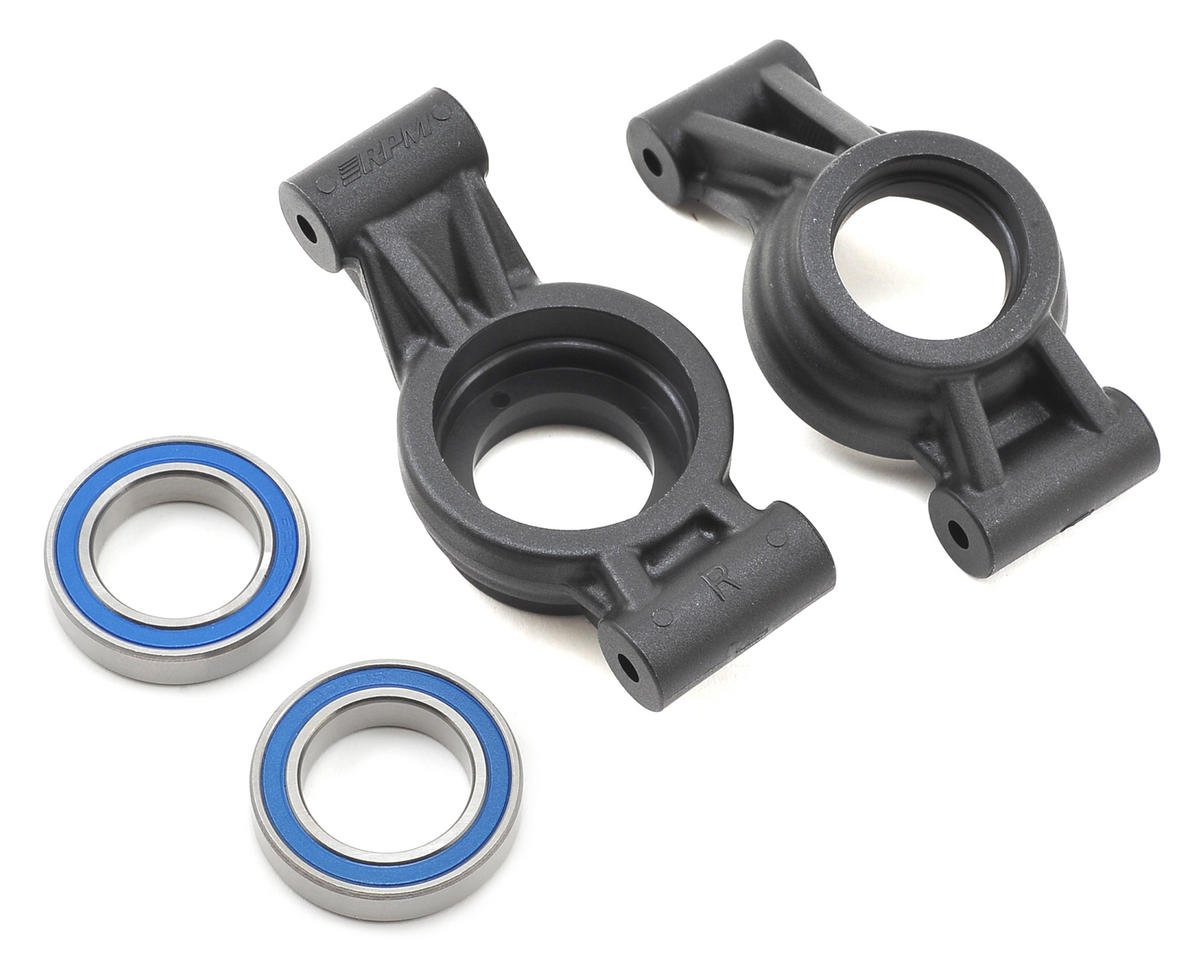 Black Oversized Rear Axle Carriers for X-Maxx (2) (RPM81732)