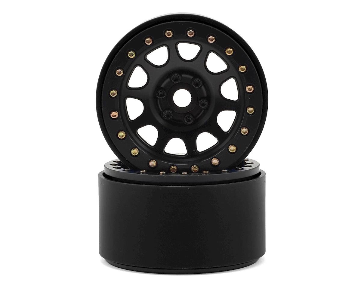 Aluminum D Hole 2.2" Black Beadlock Wheels for 1/10 Rock Crawler (2) (SSD00156)
