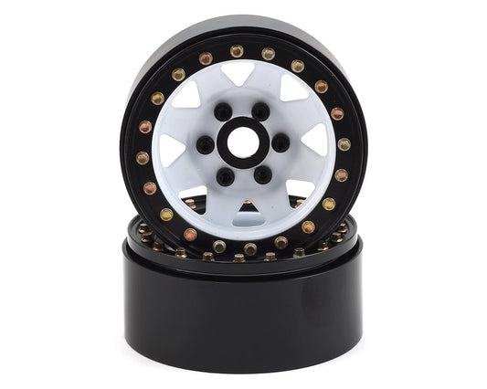 Aluminum White Beadlock Wheels for 1/10 Rock Crawler (2) (SSD00251)
