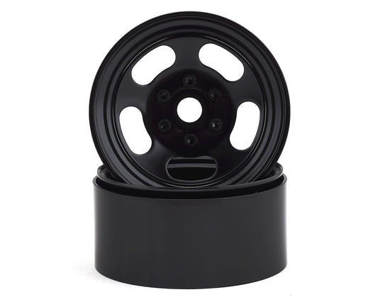 Steel Slot 1.9" Black Beadlock Wheels for 1/10 Rock Crawler (2) (SSD00274)