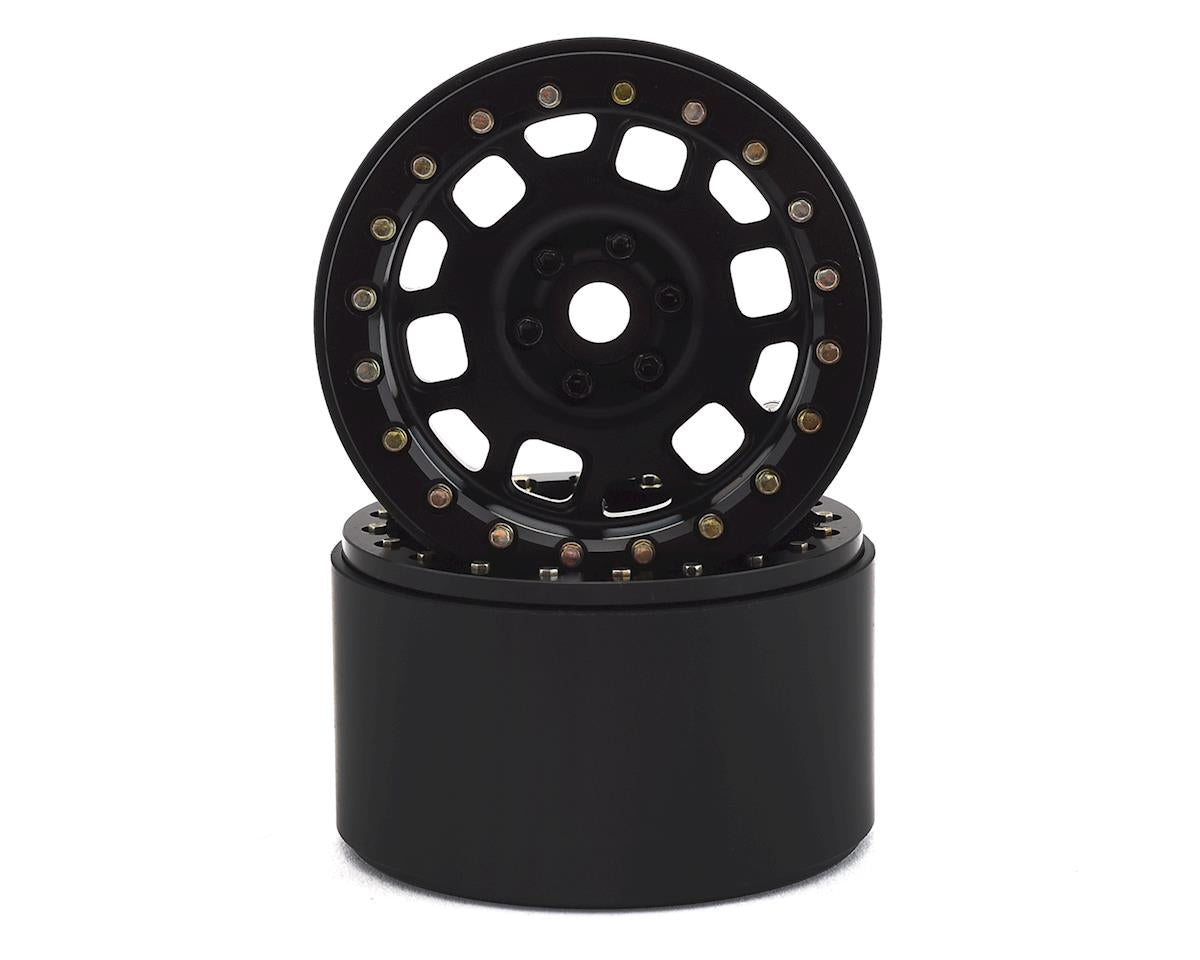 Aluminum Contender 2.2" Black Beadlock Wheels for 1/10 Rock Crawler (2) (SSD00316)