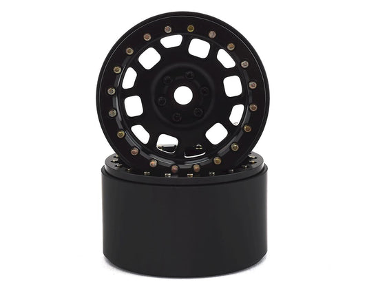 Aluminum Contender 2.2" Black Beadlock Wheels for 1/10 Rock Crawler (2) (SSD00316)