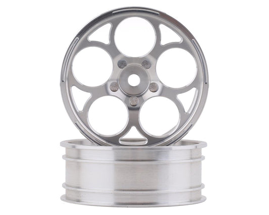 Aluminum 5-Hole 2.2" Silver Front Wheels for 1/10 Drag Racing (2) (SSD00477)