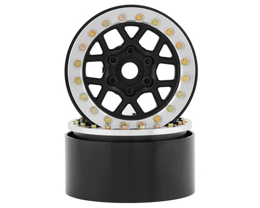 Aluminum Boxer Black Beadlock Wheels for 1/10 Rock Crawler (2) (SSD00540)