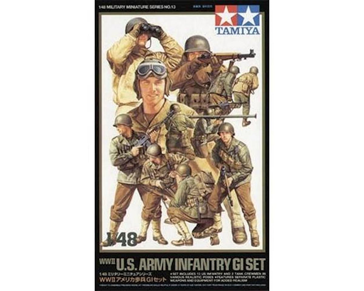 1/48 WWII US Army Infantry GI Figures (15) Plastic Model Kit (TAM32513)