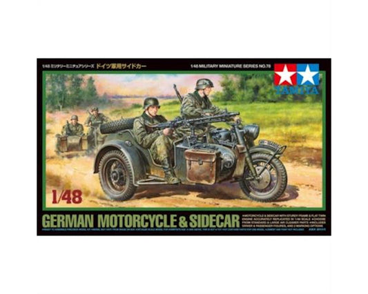 1/48 German Motorcycle and Sidecar Plastic Model Kit (TAM32578)