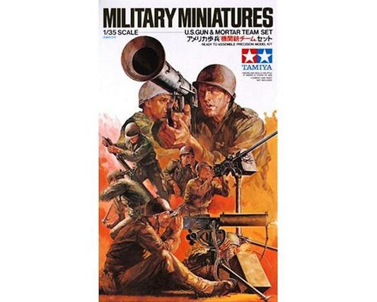 1/35 U.S. Gun and Mortar Team Figures (8) Plastic Model Kit (TAM35086)