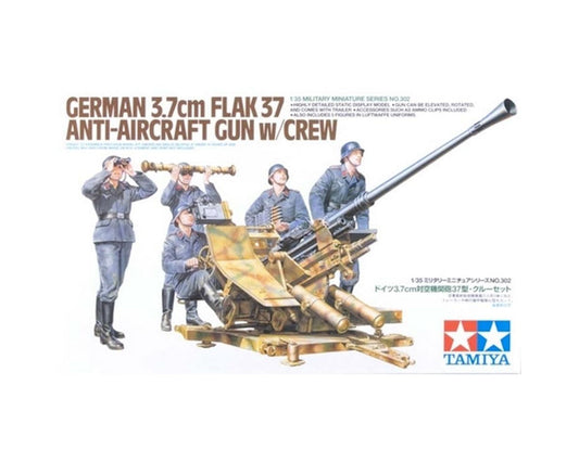 1/35 German 3.7cm FLAK 37 Anti-Aircraft Gun Plastic Model Kit (TAM35302)