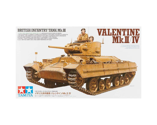 1/35 Brit Infantry Tank Mk.III Valentine Mk.II IV Plastic Model Kit (TAM35352)