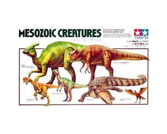 1/35 Mesozoic Creatures Dinosaur Diorama Set Plastic Model Kit (TAM60107)