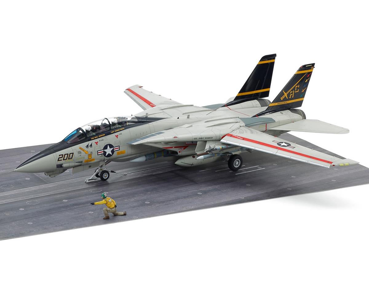 1/48 Grumman F-14A Tomcat Model Jet Kit with Carrier Launch Set (Late Model) Plastic Model Kit (TAM61122)