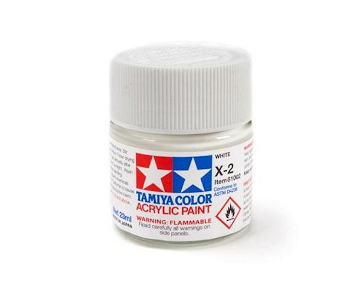 X-2 Gloss White Acrylic Paint 23ml Bottle (TAM81002)