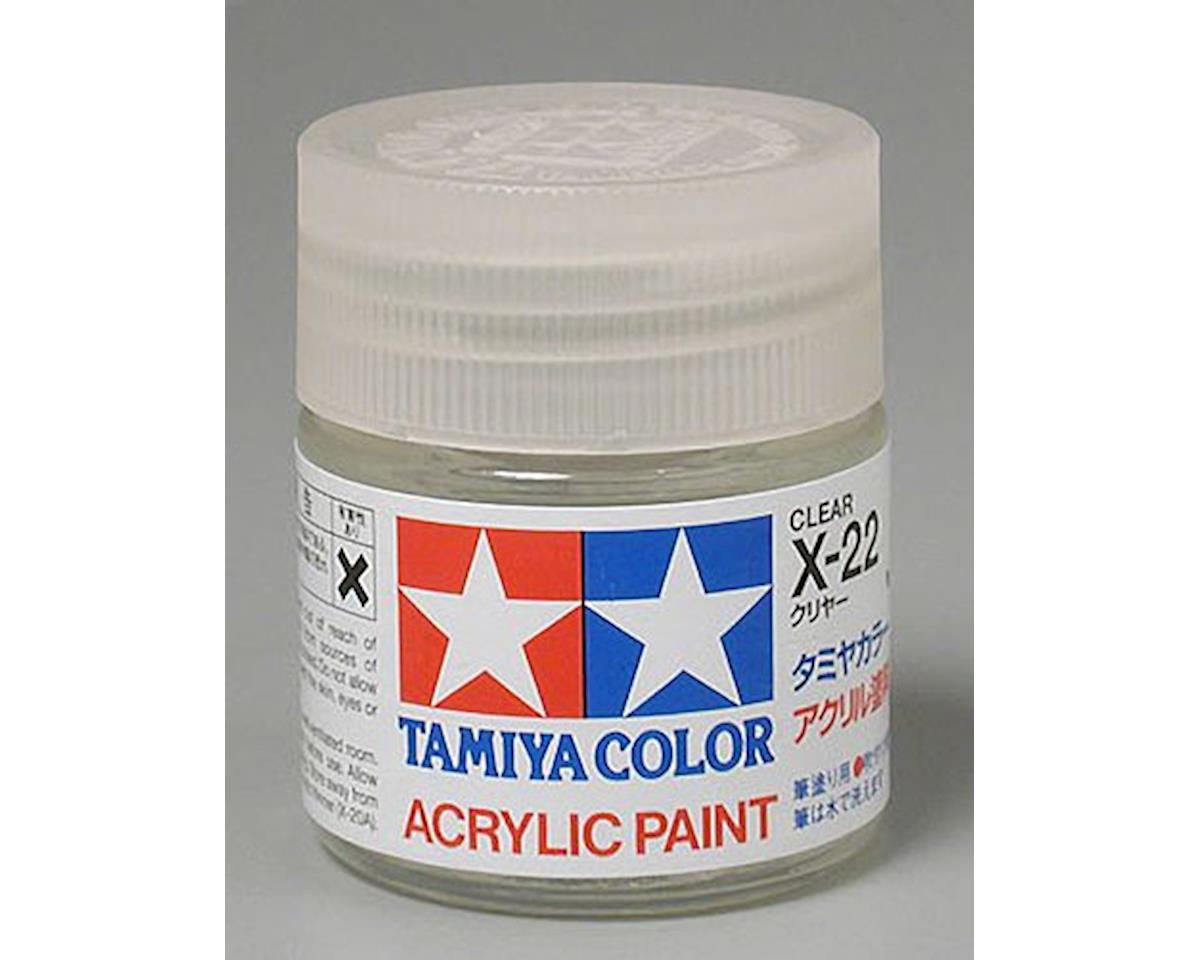 X-22 Gloss Clear Acrylic Paint 23ml Bottle (TAM81022)