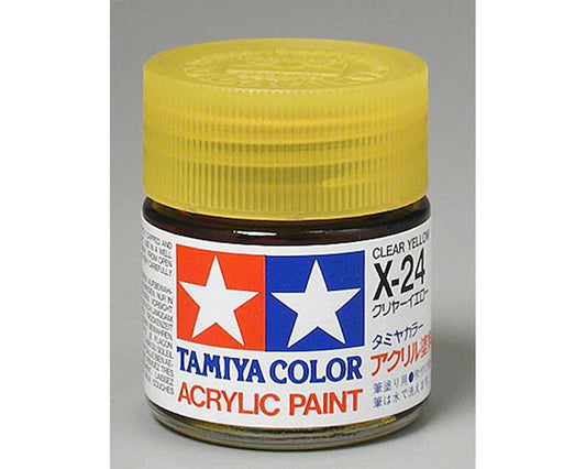 X-24 Gloss Clear Yellow Acrylic Paint 23ml Bottle (TAM81024)