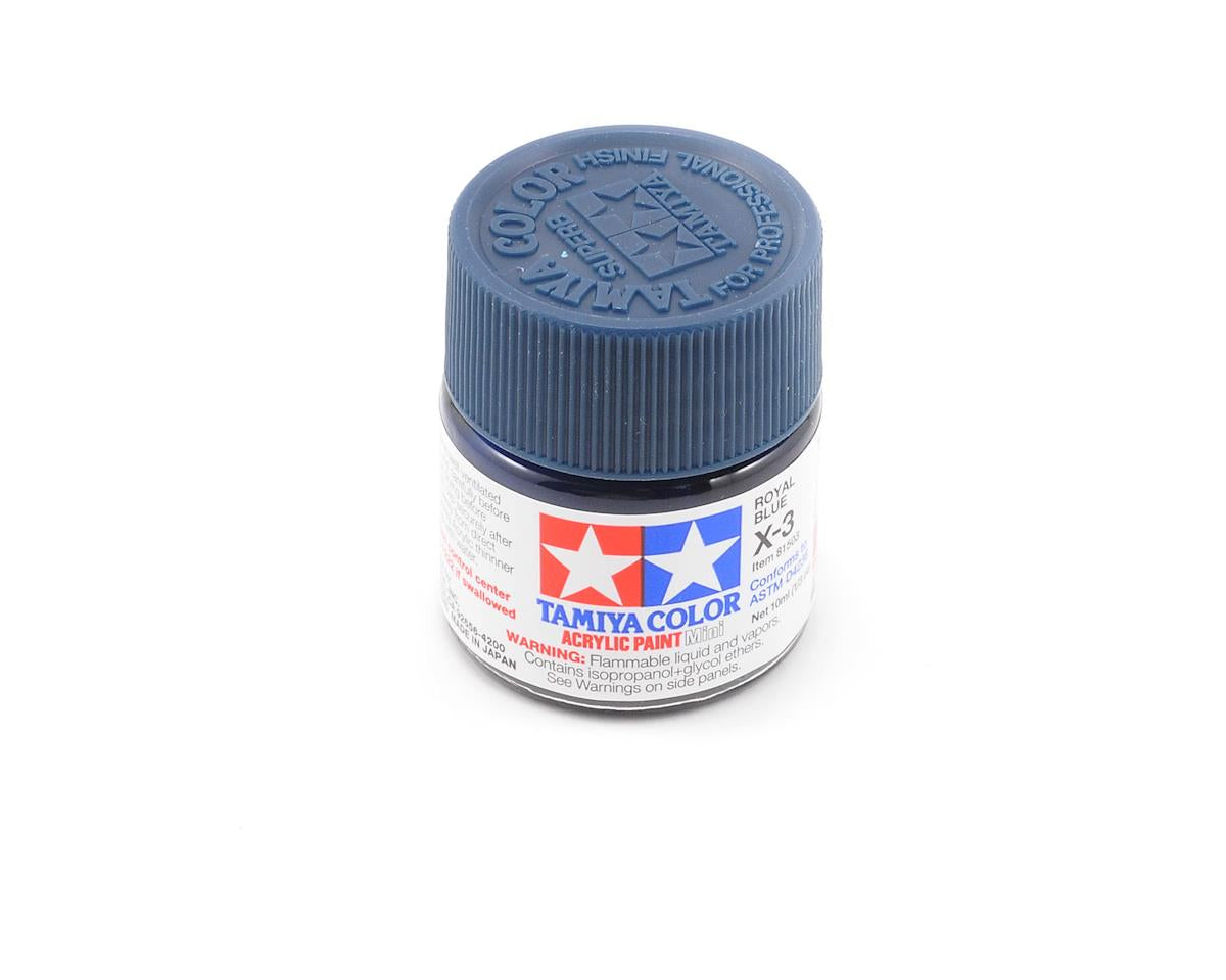 X-3 Gloss Royal Blue Acrylic Paint 10ml Bottle (TAM81503)