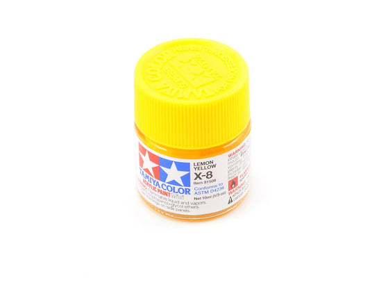 X-8 Gloss Lemon Yellow Acrylic Paint 10ml Bottle (TAM81508)