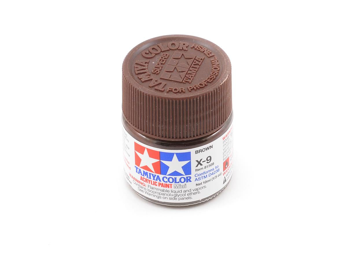 X-9 Gloss Brown Acrylic Paint 10ml Bottle (TAM81509)