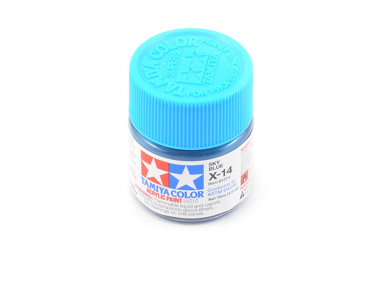 X-14 Gloss Sky Blue Acrylic Paint 10ml Bottle (TAM81514)