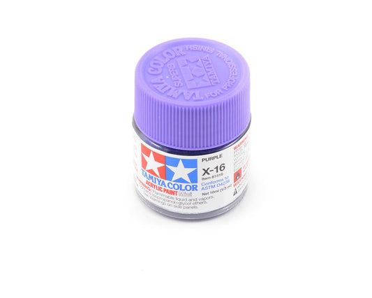 X-16 Gloss Purple Acrylic Paint 10ml Bottle (TAM81516)